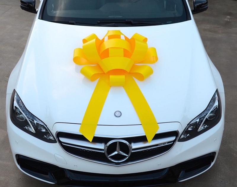 30 Inch Giant Yellow Magnetic Car Bow #531 Jum-bow