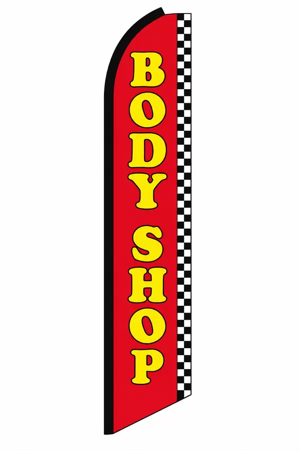Body Shop vertical swooper feather flag