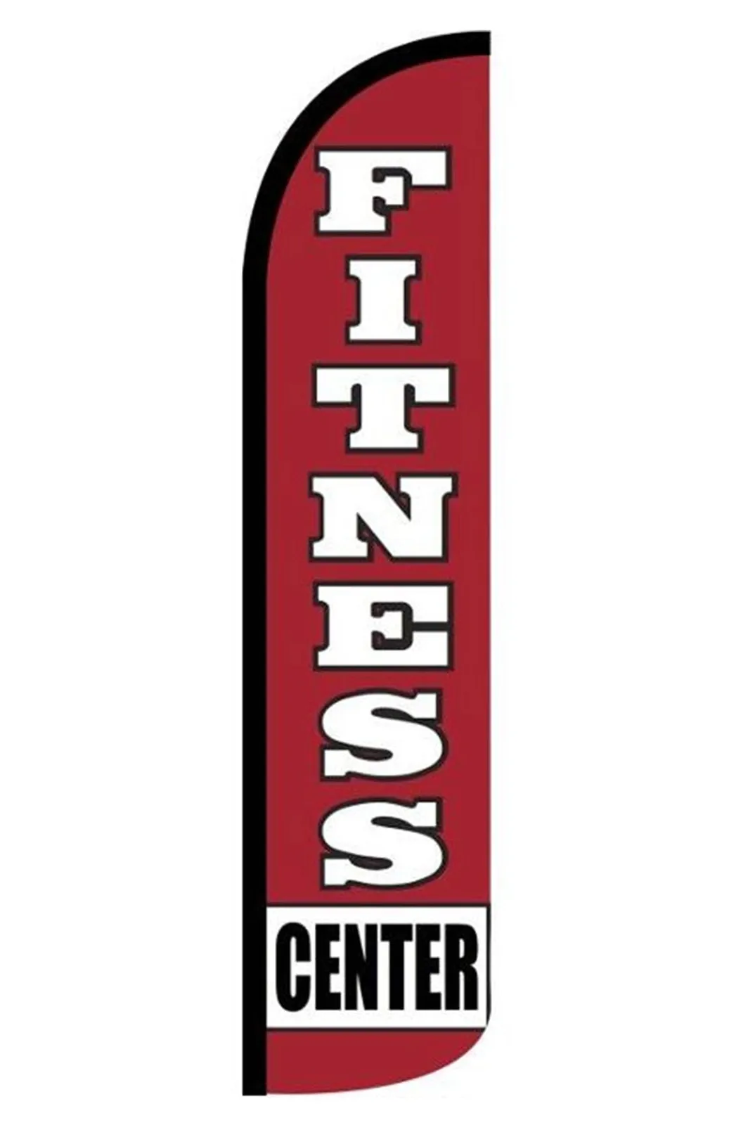 Fitness Center windless feather flag, design SF-AK119