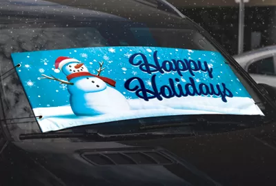Holiday Windshield Banners. Ez295-hol