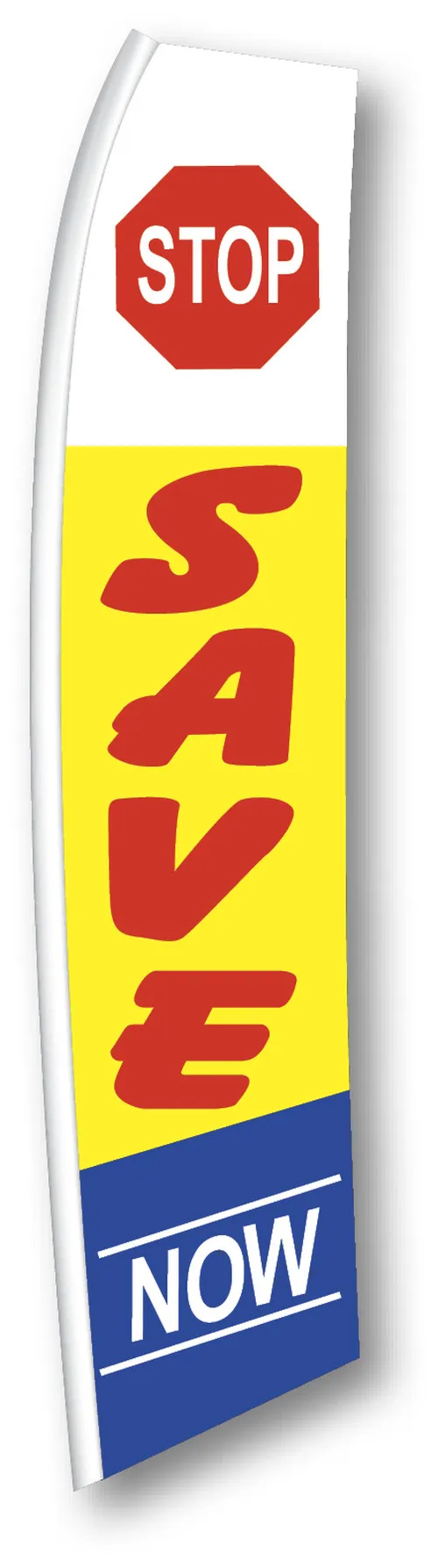 Stop Save Now Swooper Feather Flag Sw-ssn
