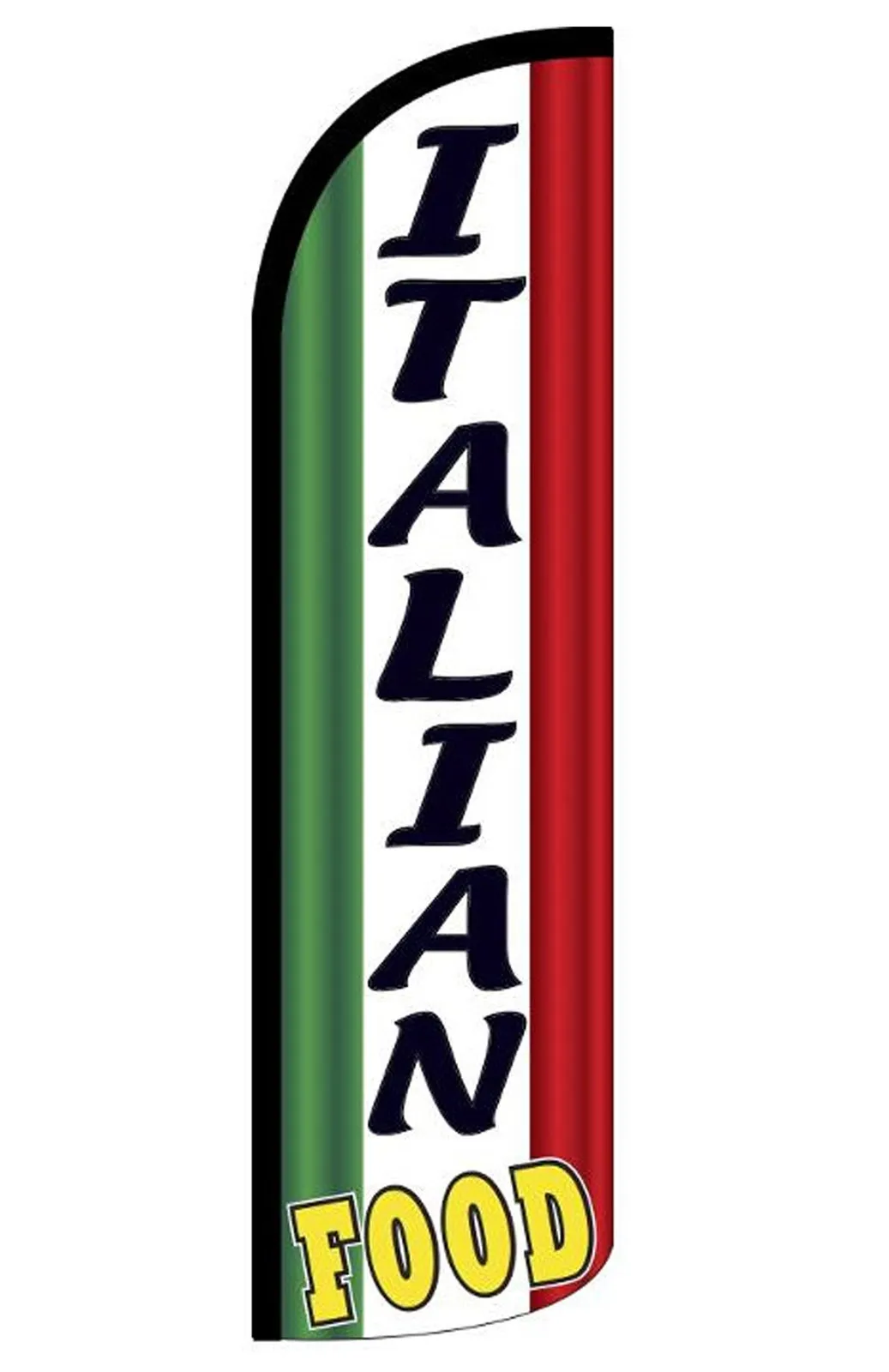 italian food wind-free feather flag #d36
