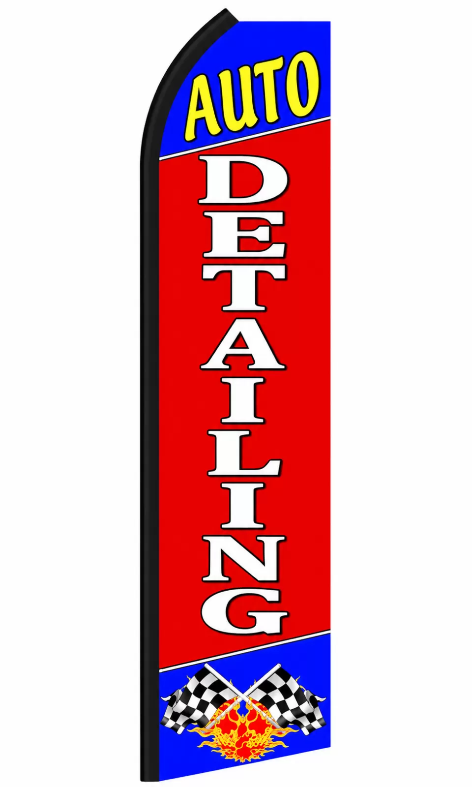 Red, white and blue Auto Detailing feather flag, design SFR-B6