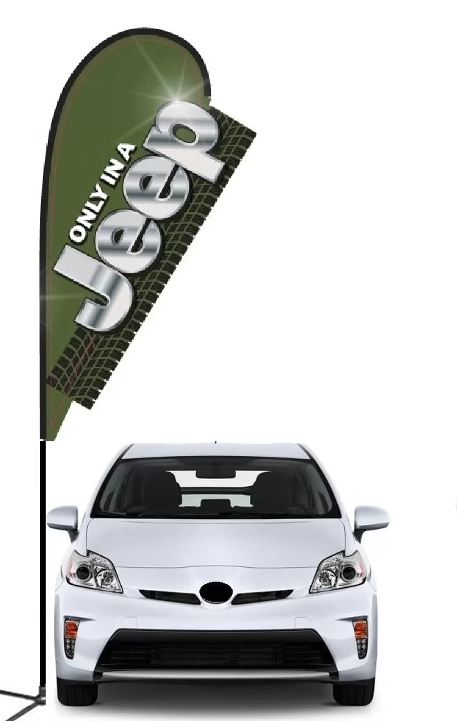jeep 3d Double-sided Teardrop Flag Kit #968