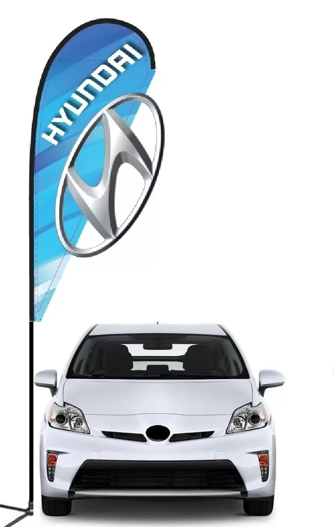 hyundai 3d Double-sided Teardrop Flag Kit #968