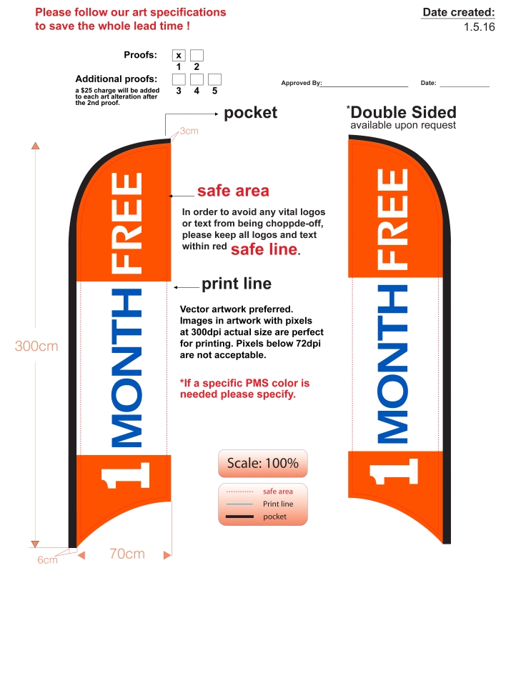 1 month free Custom Single-sided Feather Flag With Pole And Ground-spike