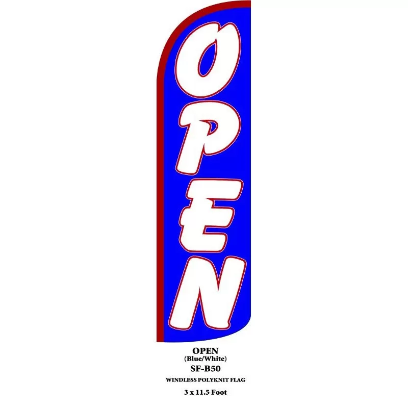 windless open feather flag sf-b50