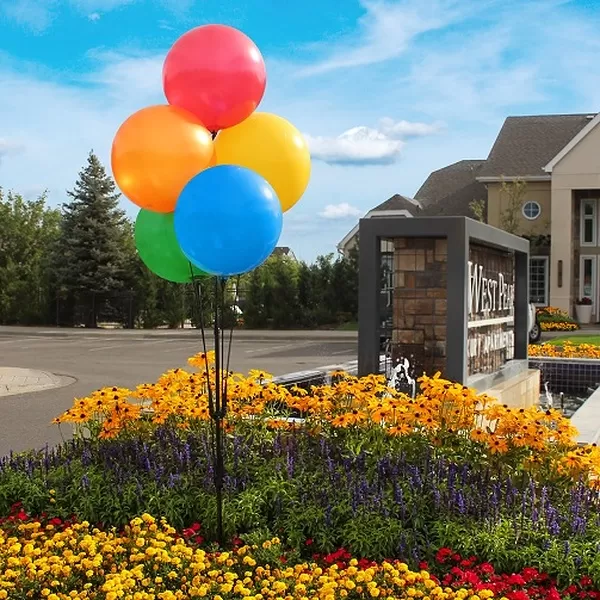 BalloonBobber five-balloon cluster display with ground-mount kit, BEKTCPMC999