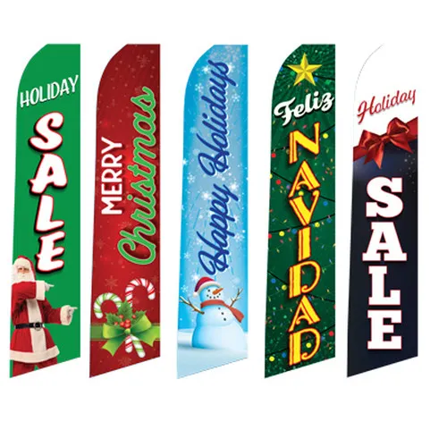 Christmas And Holiday Swooper Feather Flags - #831hol