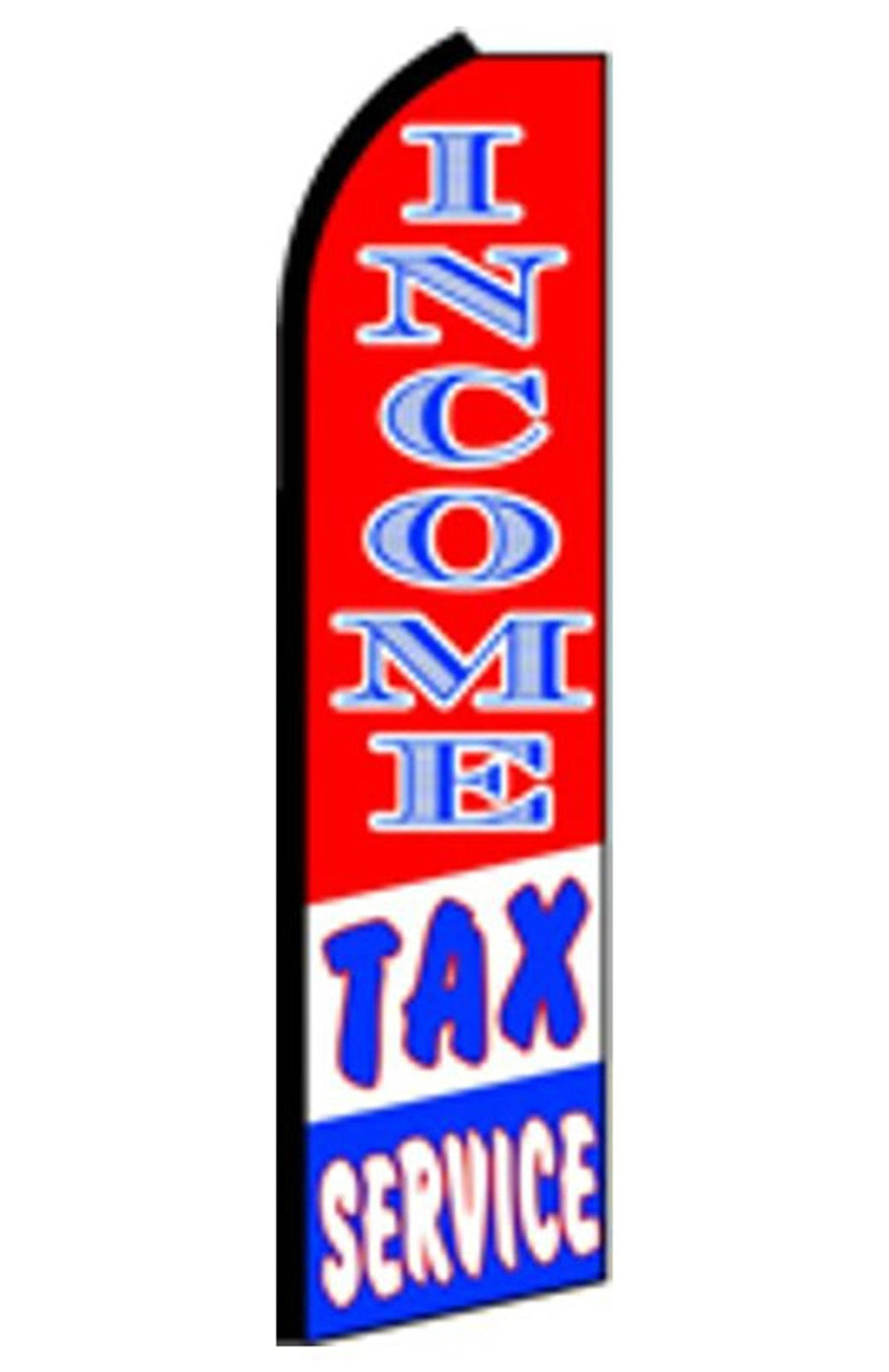 Income Tax Service swooper feather flag, design SF-K245