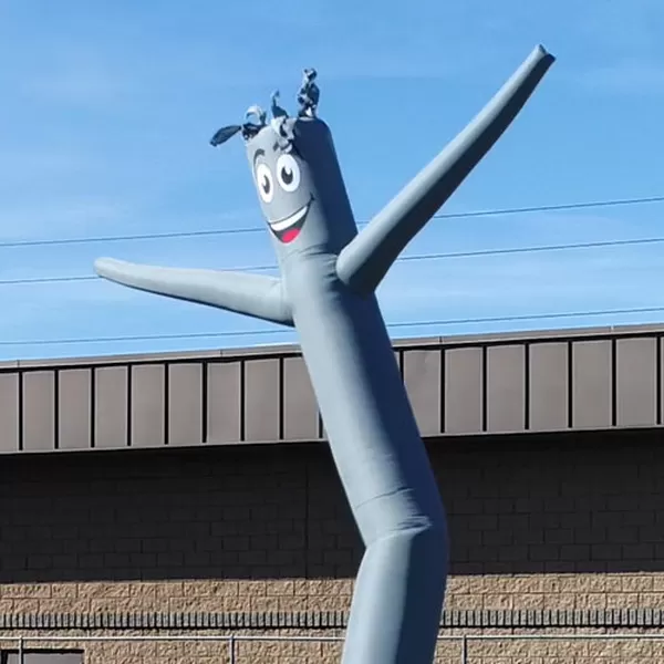 Grey 18-foot inflatable air dancer tube man, style GD11017