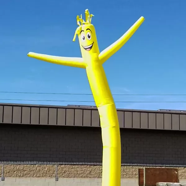 Yellow 18-foot inflatable air dancer tube man, style GD11015