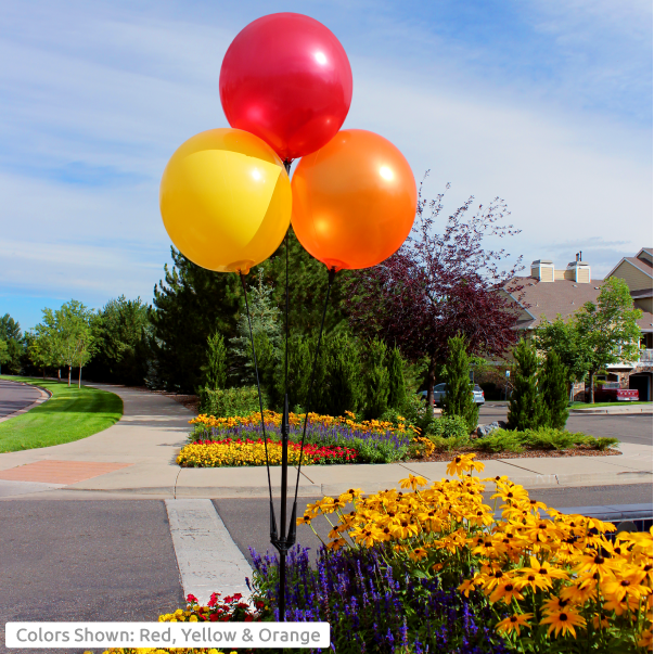 BalloonBobber three-balloon cluster kit with ground stake, BEKT3CCCKGD