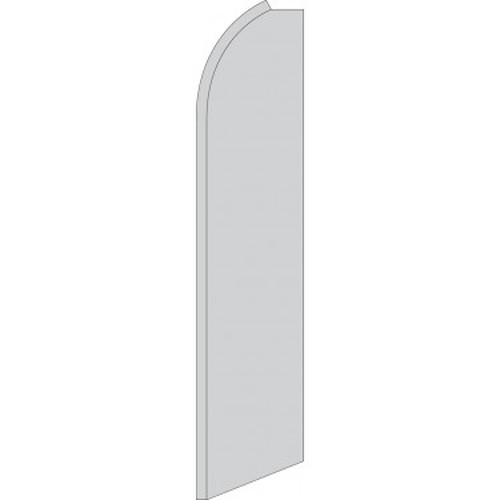 Solid silver swooper feather flag with no printed message, SW0125