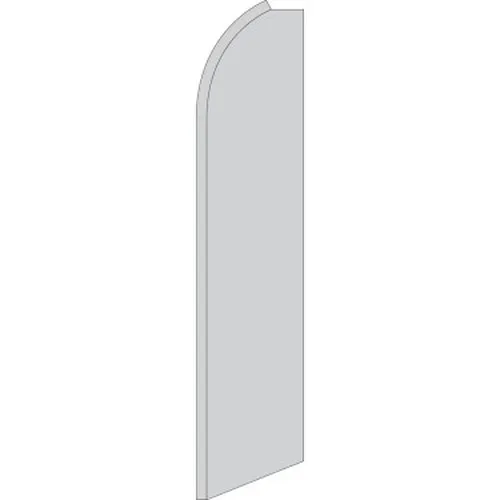 Solid Silver Swooper Feather Flag #sw0125