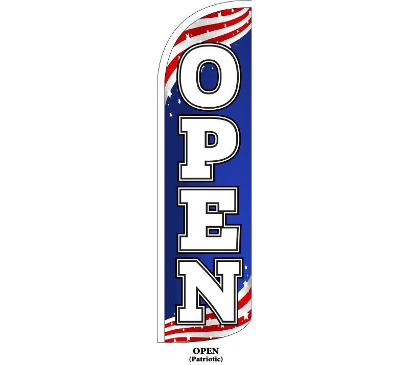 Patriotic Blue Open Windless feather flag, design 4760-705