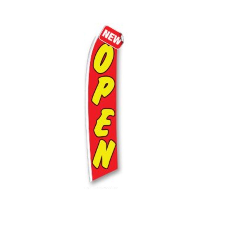 Open - Red and Yellow feather flag, design NSF-1017E