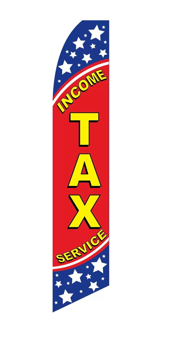 Income Tax Service Swooper Feather Flag. Sf-1980