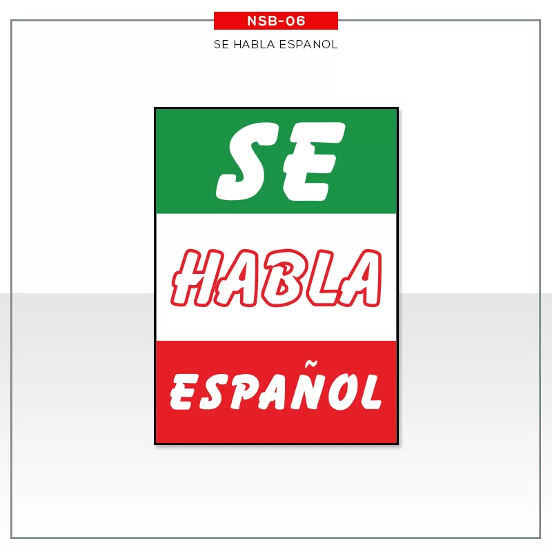 Jumbo Under Hood Signs Se Habla Espanol #nsb06