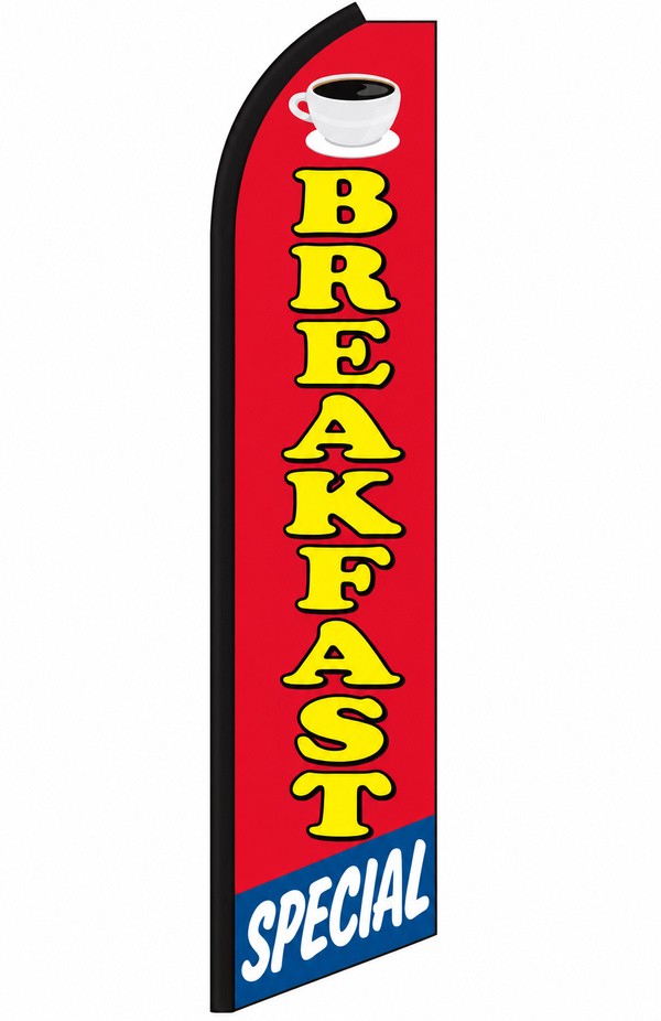 Breakfast Special swooper feather flag, design SW-0153