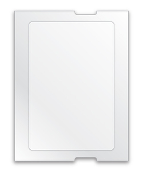 Blank clear service reminder label on its liner