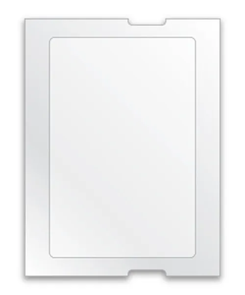 Blank clear service reminder label on its liner