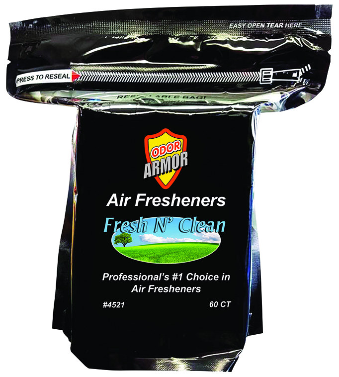 Odor Armor Fresh N Clean air freshener pads, resealable bag of 60, item 4521