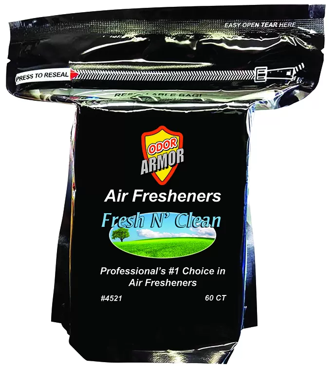Odor Armor Fresh N Clean air freshener pads, resealable bag of 60, item 4521
