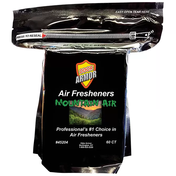 Odor Armor Mountain Air air freshener pads, resealable bag of 60, item 45204
