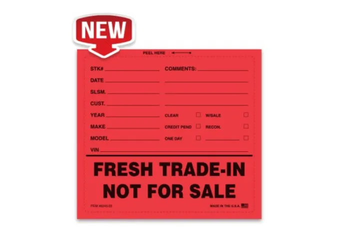 Fresh Trade-in Not For Sale Sticker #8245-03