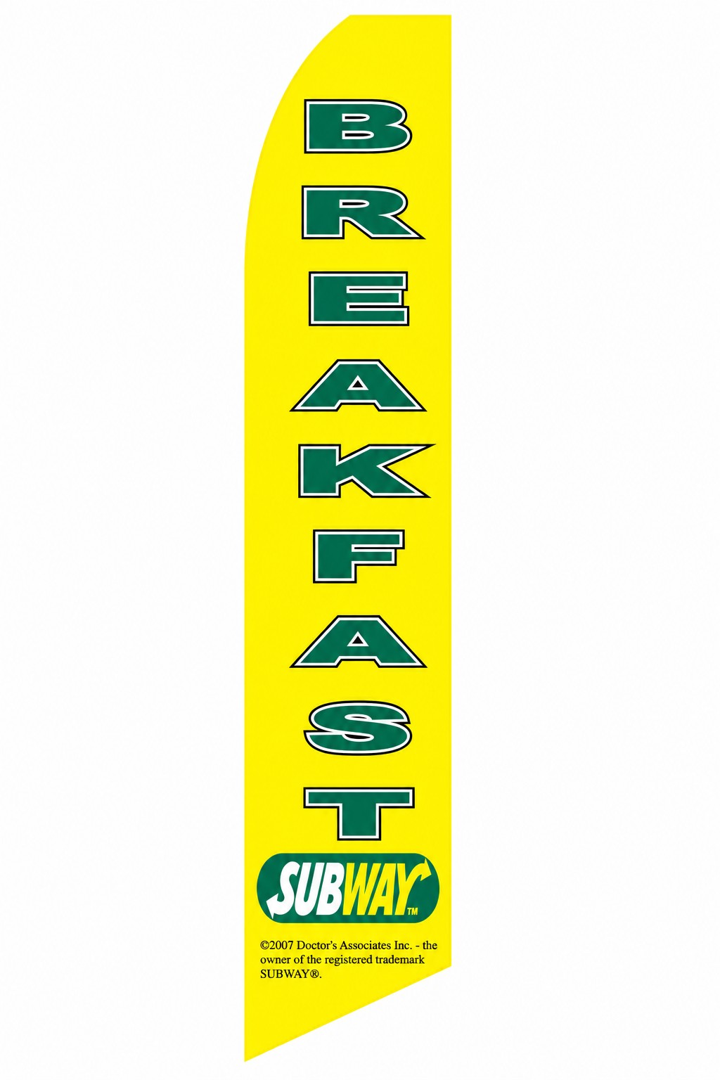 Breakfast Subway swooper feather flag, design SF-1500C
