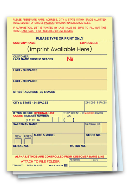 Imprinted Vehicle Deal Labels #8100-IMP product preview