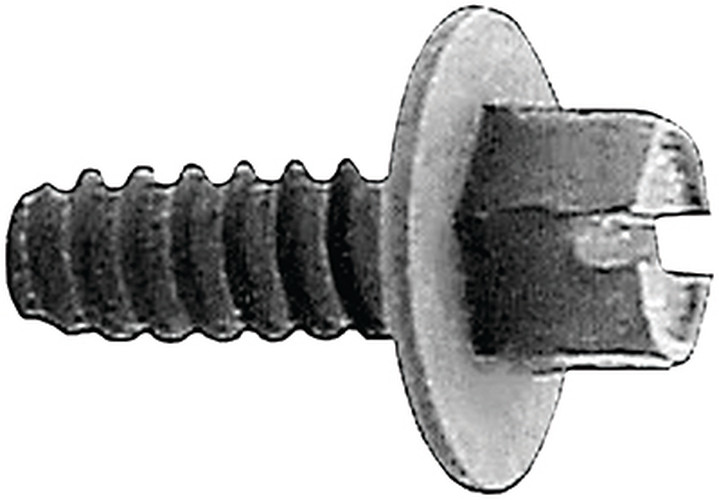 License Plate Screws Slotted Hex Washer Head (Black E-Coat) #4865-01/M15shbr