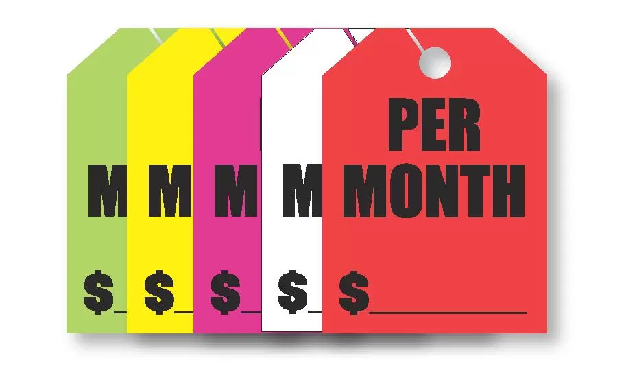 Mirror Hang Tags - Per Month #7513