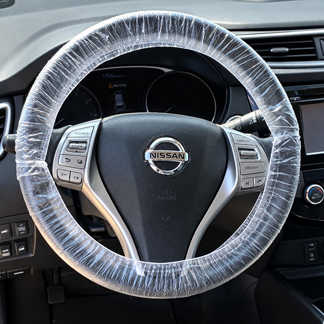Translucent elastic plastic steering wheel cover