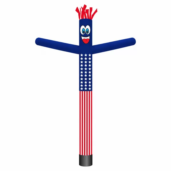 American flag-themed 18-foot inflatable air dancer tube man