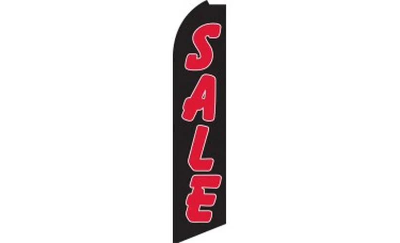 Sale (black & Red) Swooper Feather Flag