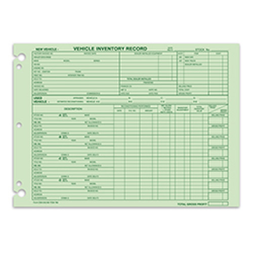 Vehicle Inventory Records DSA-542-85 product preview