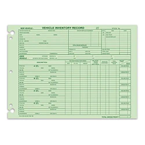 Vehicle Inventory Records DSA-542-85 product preview
