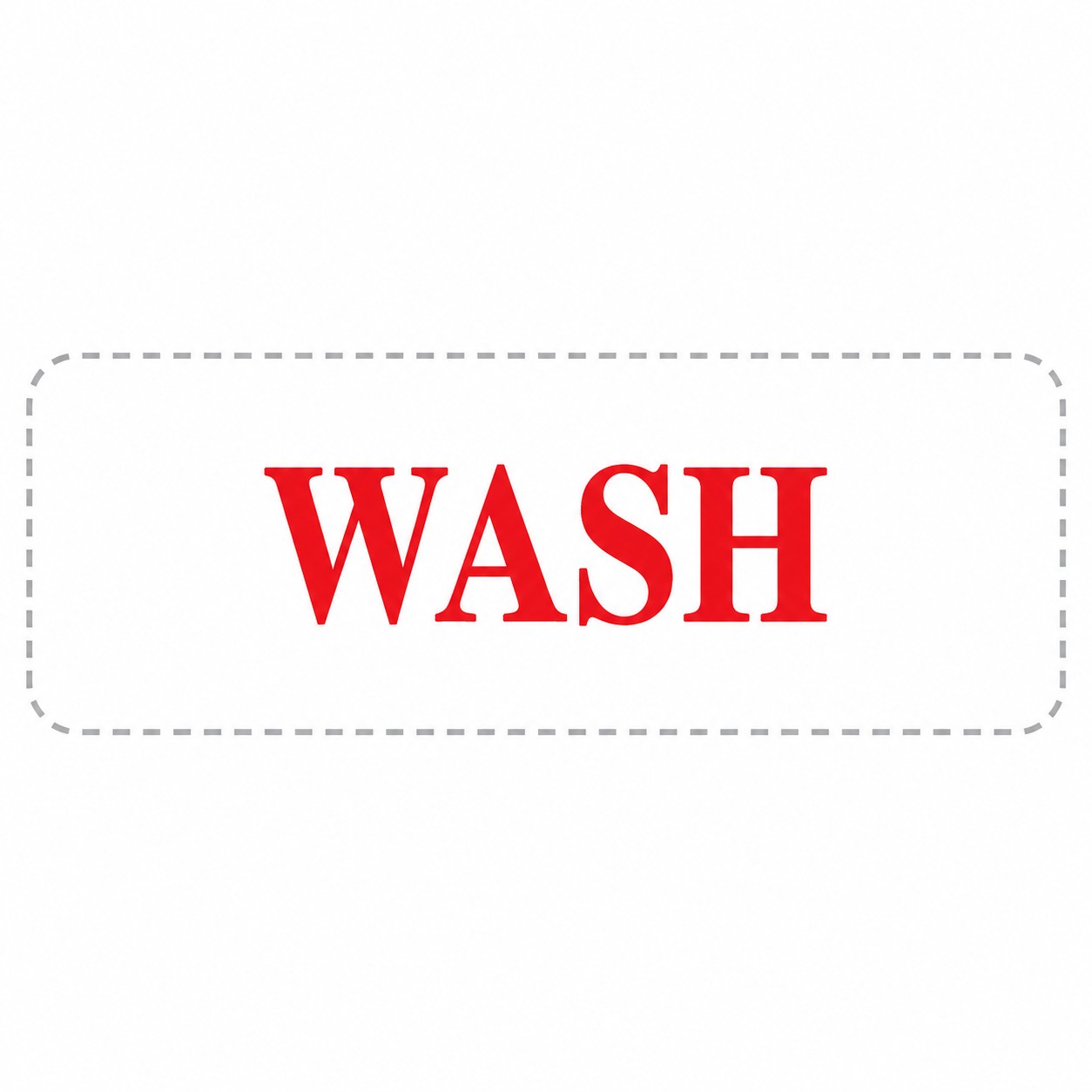 Red WASH stamp impression preview