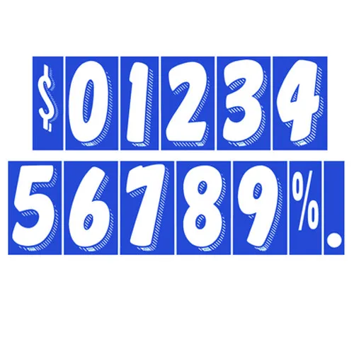 Windshield Pricing 71/2 inch Numbers EZ189