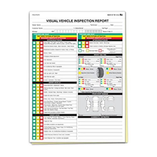 VISUAL VEHICLE INSPECTION - 2 PART - QTY. 250