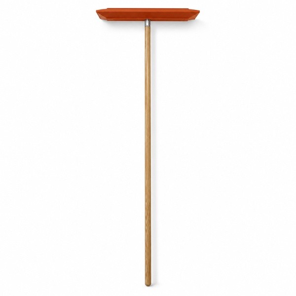Shuttsco #119 Sno-Rake with orange foam head, metal connector and long hardwood handle