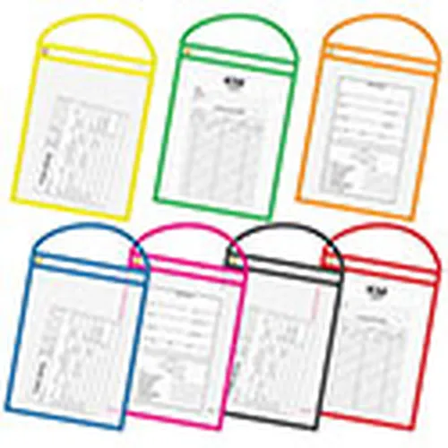 Neon Stitched Work Ticket Holders