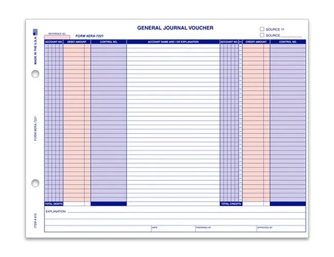 General Journal Voucher ERA-7221 product preview