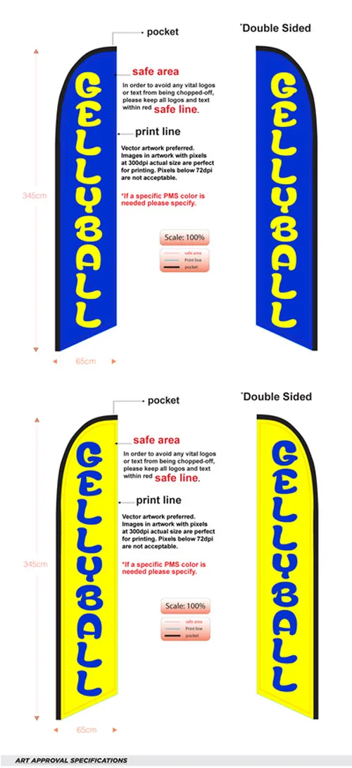 Custom Gellyball Flag - Nsfb Double-sided