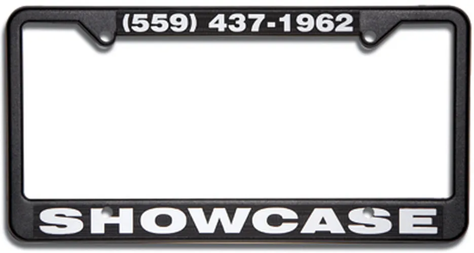 Custom Raised Letter License Plate Frames – Black 3D Dealership Advertising Frames