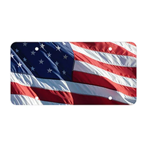 US Flag Polyethylene Car Plate .023"" - Qty. 100