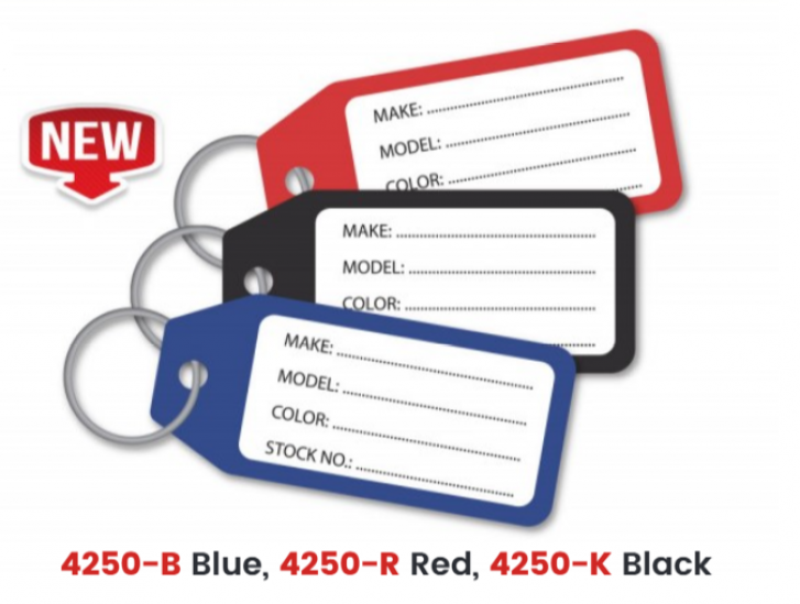 Economical Plastic Key Tags Replacement Labels | Auto Dealer Supplies